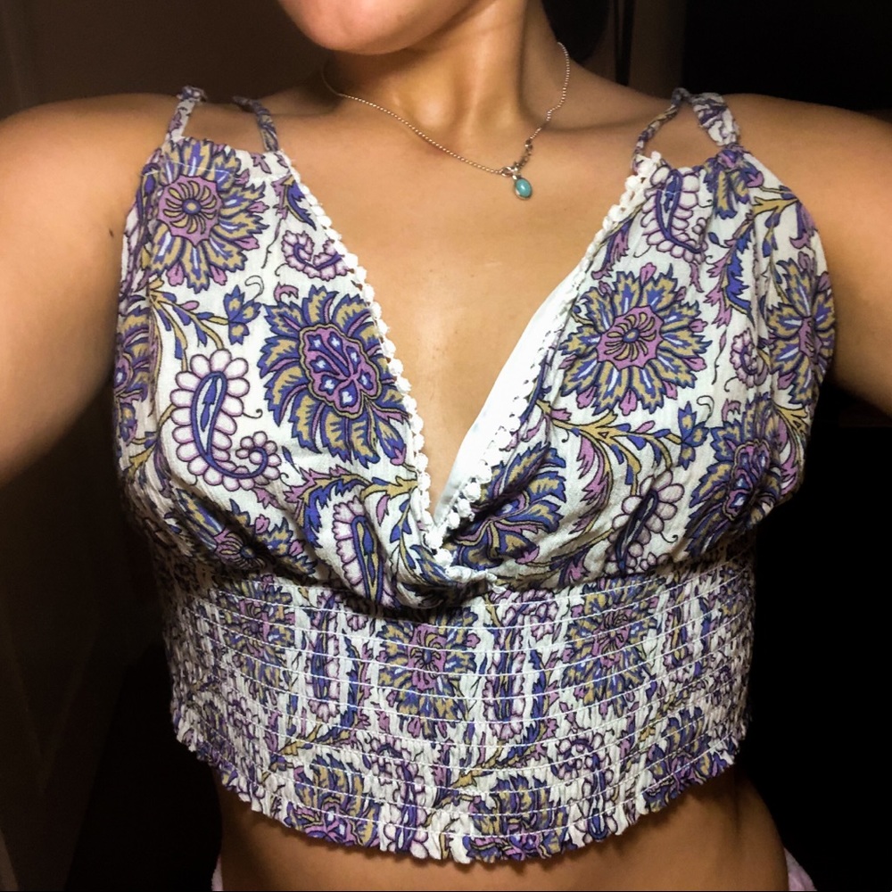 American Eagle Floral Crop Top